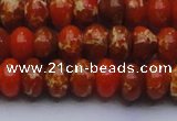 CDE2605 15.5 inches 13*18mm rondelle dyed sea sediment jasper beads