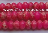 CDE2610 15.5 inches 8*12mm rondelle dyed sea sediment jasper beads