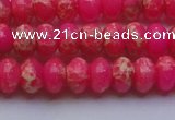 CDE2611 15.5 inches 10*14mm rondelle dyed sea sediment jasper beads