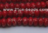 CDE2617 15.5 inches 7*10mm rondelle dyed sea sediment jasper beads