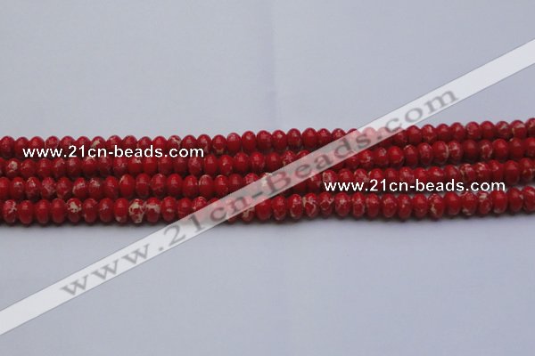 CDE2617 15.5 inches 7*10mm rondelle dyed sea sediment jasper beads