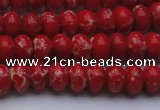 CDE2618 15.5 inches 8*12mm rondelle dyed sea sediment jasper beads