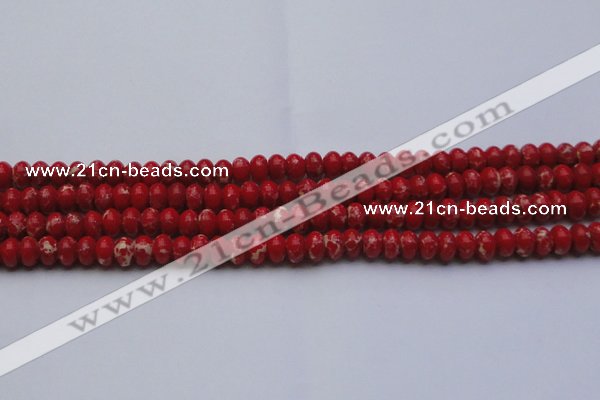 CDE2618 15.5 inches 8*12mm rondelle dyed sea sediment jasper beads