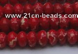 CDE2619 15.5 inches 10*14mm rondelle dyed sea sediment jasper beads