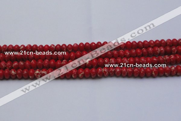 CDE2619 15.5 inches 10*14mm rondelle dyed sea sediment jasper beads