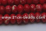 CDE2620 15.5 inches 12*16mm rondelle dyed sea sediment jasper beads