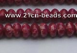 CDE2625 15.5 inches 7*10mm rondelle dyed sea sediment jasper beads