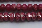 CDE2627 15.5 inches 10*14mm rondelle dyed sea sediment jasper beads