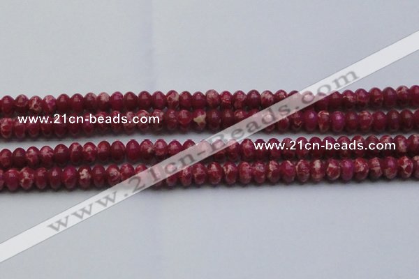 CDE2627 15.5 inches 10*14mm rondelle dyed sea sediment jasper beads