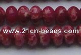 CDE2630 15.5 inches 15*20mm rondelle dyed sea sediment jasper beads