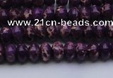 CDE2632 15.5 inches 5*8mm rondelle dyed sea sediment jasper beads