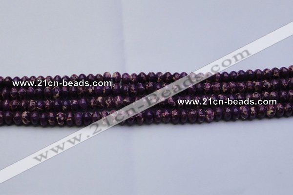 CDE2633 15.5 inches 7*10mm rondelle dyed sea sediment jasper beads