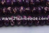 CDE2634 15.5 inches 8*12mm rondelle dyed sea sediment jasper beads