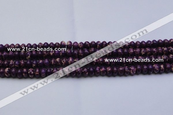 CDE2635 15.5 inches 10*14mm rondelle dyed sea sediment jasper beads