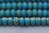 CDE2640 15.5 inches 5*8mm rondelle dyed sea sediment jasper beads