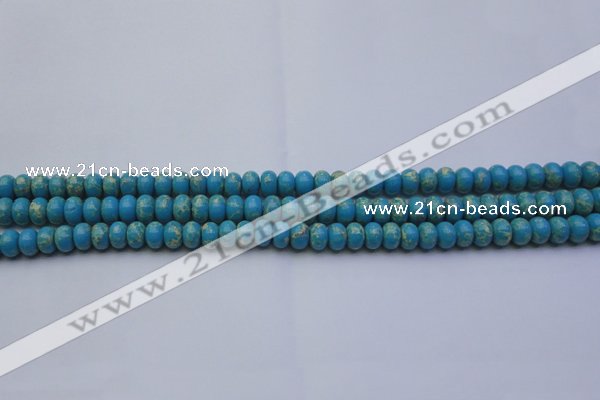 CDE2648 15.5 inches 5*8mm rondelle dyed sea sediment jasper beads