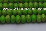 CDE2656 15.5 inches 5*8mm rondelle dyed sea sediment jasper beads