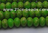 CDE2658 15.5 inches 8*12mm rondelle dyed sea sediment jasper beads