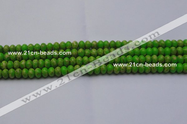 CDE2658 15.5 inches 8*12mm rondelle dyed sea sediment jasper beads