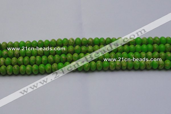 CDE2659 15.5 inches 10*14mm rondelle dyed sea sediment jasper beads