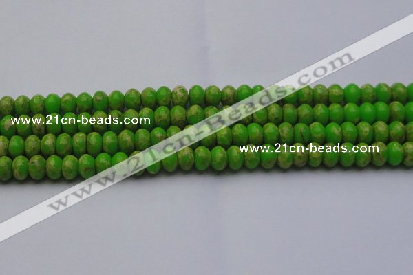 CDE2660 15.5 inches 12*16mm rondelle dyed sea sediment jasper beads