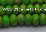 CDE2661 15.5 inches 13*18mm rondelle dyed sea sediment jasper beads