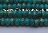 CDE2664 15.5 inches 5*8mm rondelle dyed sea sediment jasper beads