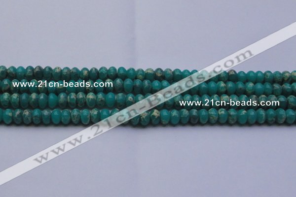 CDE2667 15.5 inches 10*14mm rondelle dyed sea sediment jasper beads