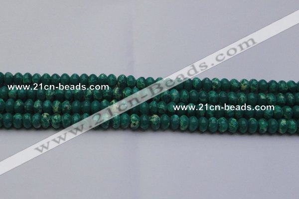 CDE2675 15.5 inches 10*14mm rondelle dyed sea sediment jasper beads