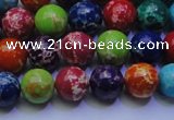 CDE2690 15.5 inches 8mm round mixed color sea sediment jasper beads