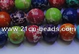 CDE2691 15.5 inches 10mm round mixed color sea sediment jasper beads