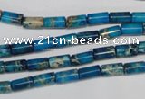 CDE278 15.5 inches 4*8mm tube dyed sea sediment jasper beads