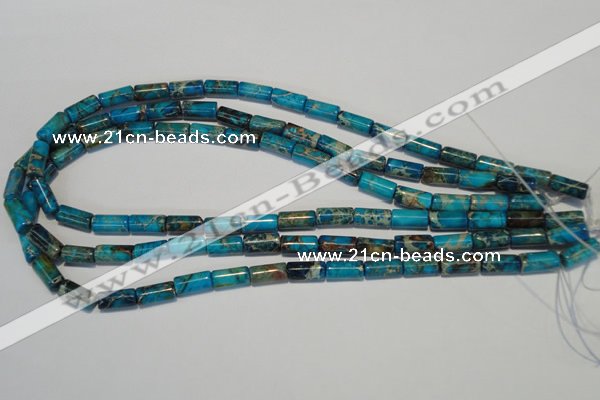 CDE279 15.5 inches 6*12mm tube dyed sea sediment jasper beads