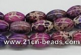 CDE31 15.5 inches 10*14mm rice dyed sea sediment jasper beads