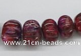 CDE35 15.5 inches multi sizes pumpkin dyed sea sediment jasper beads