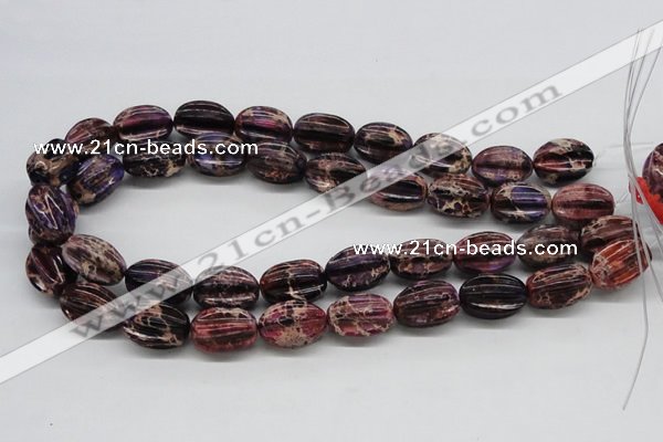 CDE36 15.5 inches 15*20mm star fruit shaped dyed sea sediment jasper beads