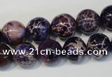 CDE364 15.5 inches 12mm round dyed sea sediment jasper beads