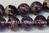 CDE365 15.5 inches 14mm round dyed sea sediment jasper beads