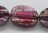 CDE37 15.5 inches 25*33mm star fruit shaped dyed sea sediment jasper beads