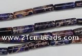CDE377 15.5 inches 4*12mm tube dyed sea sediment jasper beads