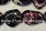 CDE394 15.5 inches 20*25mm nugget dyed sea sediment jasper beads