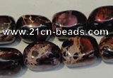 CDE395 15.5 inches 12*16mm nugget dyed sea sediment jasper beads