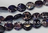 CDE397 15.5 inches 10mm flat round dyed sea sediment jasper beads