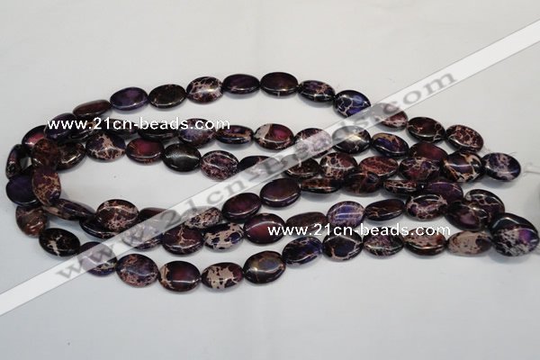 CDE417 15.5 inches 12*16mm oval dyed sea sediment jasper beads