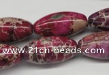 CDE484 15.5 inches 15*30mm rice dyed sea sediment jasper beads