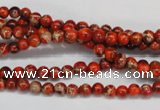 CDE490 15.5 inches 4mm round dyed sea sediment jasper beads