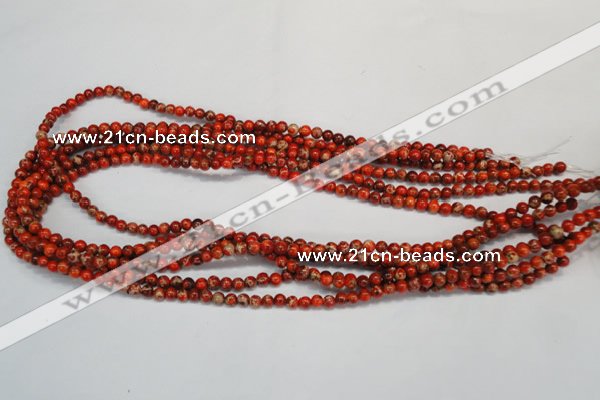 CDE490 15.5 inches 4mm round dyed sea sediment jasper beads