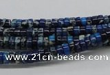 CDE50 15.5 inches 3*6mm coin dyed sea sediment jasper beads wholesale