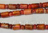 CDE505 3*6mm rondelle & 6*9mm tube dyed sea sediment jasper beads