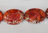 CDE533 15.5 inches 18*25mm oval dyed sea sediment jasper beads